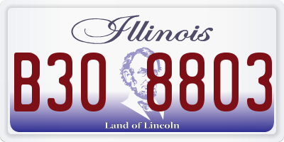 IL license plate B308803