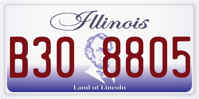 IL license plate B308805