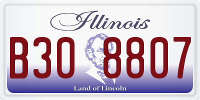 IL license plate B308807