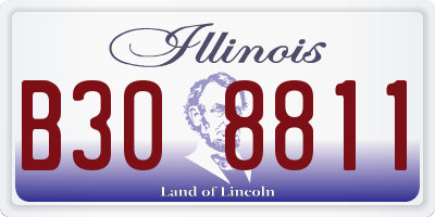IL license plate B308811