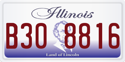 IL license plate B308816
