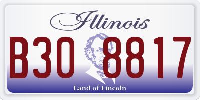 IL license plate B308817