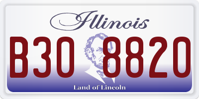 IL license plate B308820