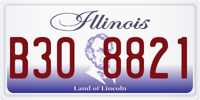 IL license plate B308821