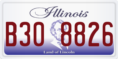 IL license plate B308826