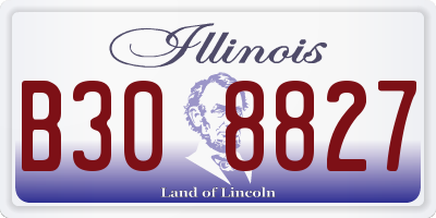 IL license plate B308827