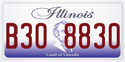 IL license plate B308830