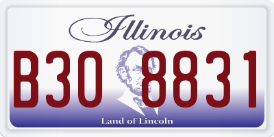 IL license plate B308831
