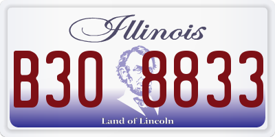 IL license plate B308833