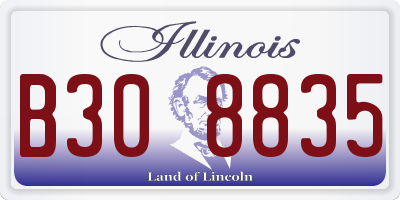 IL license plate B308835