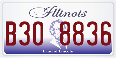 IL license plate B308836