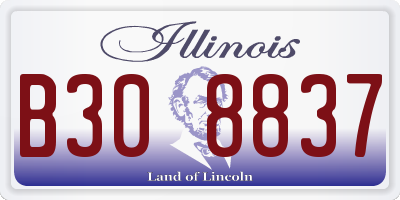 IL license plate B308837