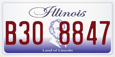 IL license plate B308847