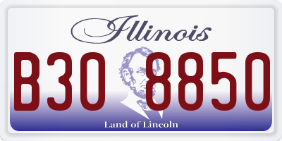 IL license plate B308850
