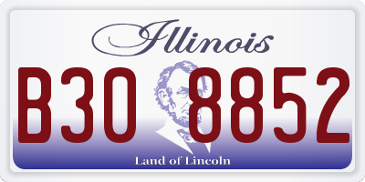 IL license plate B308852
