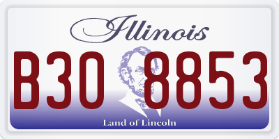 IL license plate B308853