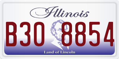 IL license plate B308854