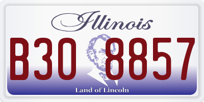 IL license plate B308857