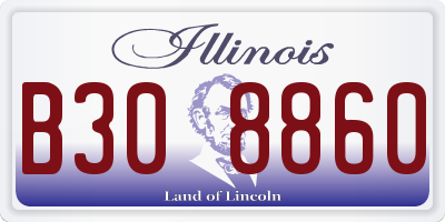 IL license plate B308860