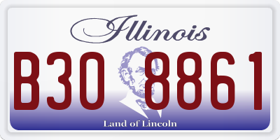 IL license plate B308861