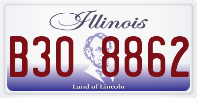 IL license plate B308862