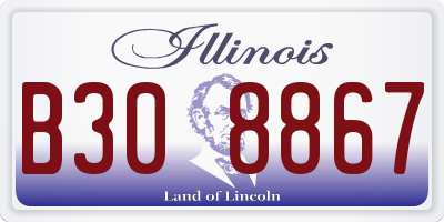 IL license plate B308867