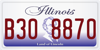IL license plate B308870