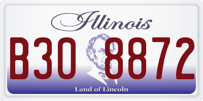 IL license plate B308872