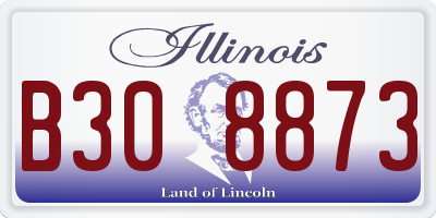 IL license plate B308873