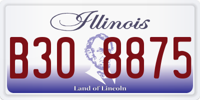 IL license plate B308875