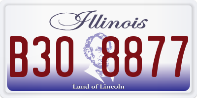 IL license plate B308877