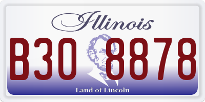 IL license plate B308878