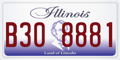 IL license plate B308881