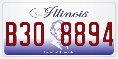 IL license plate B308894