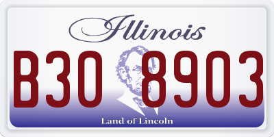 IL license plate B308903
