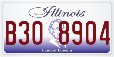 IL license plate B308904
