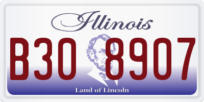 IL license plate B308907
