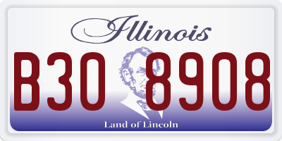 IL license plate B308908
