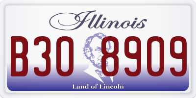 IL license plate B308909