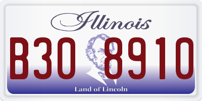 IL license plate B308910
