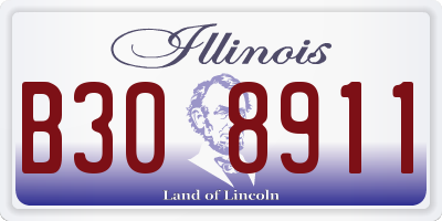 IL license plate B308911
