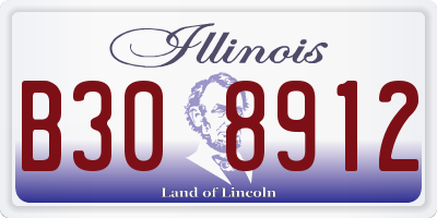 IL license plate B308912
