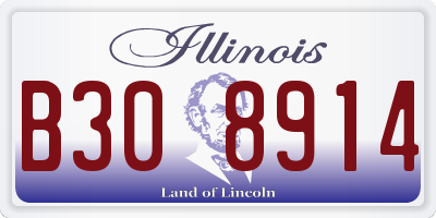 IL license plate B308914
