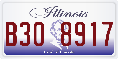 IL license plate B308917