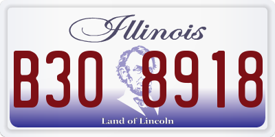 IL license plate B308918