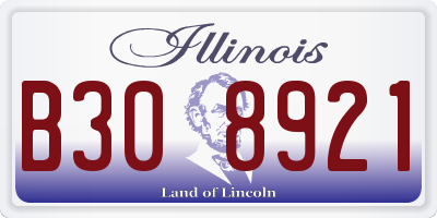 IL license plate B308921