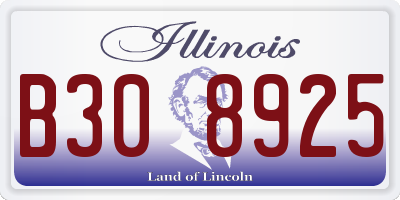 IL license plate B308925