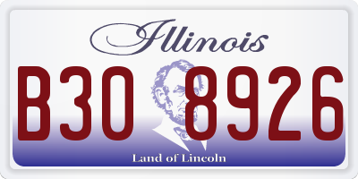 IL license plate B308926