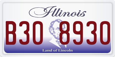 IL license plate B308930