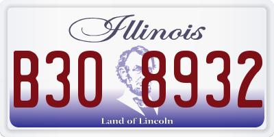 IL license plate B308932